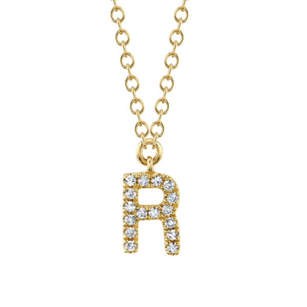 Moyer Collection 14K Gold 0.04ctw Diamond Initial Necklace- SC55007904