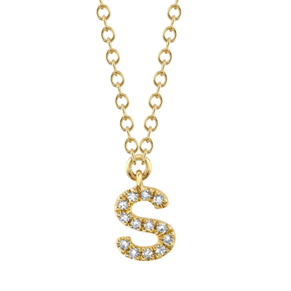 Moyer Collection 14K Gold 0.04ctw Diamond Initial Necklace- SC55007904