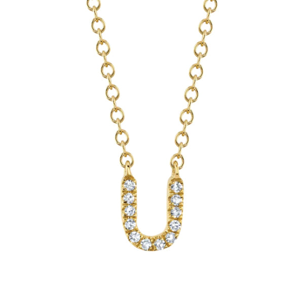 Moyer Collection 14K Gold 0.04ctw Diamond Initial Necklace- SC55007904