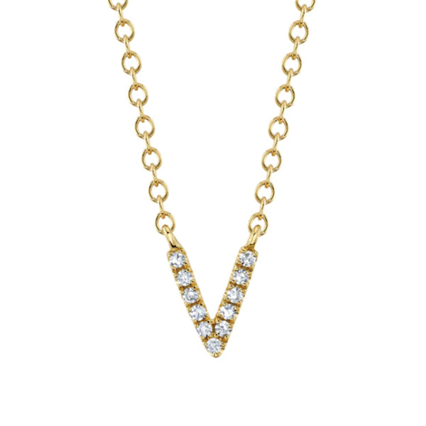 Moyer Collection 14K Gold 0.04ctw Diamond Initial Necklace- SC55007904