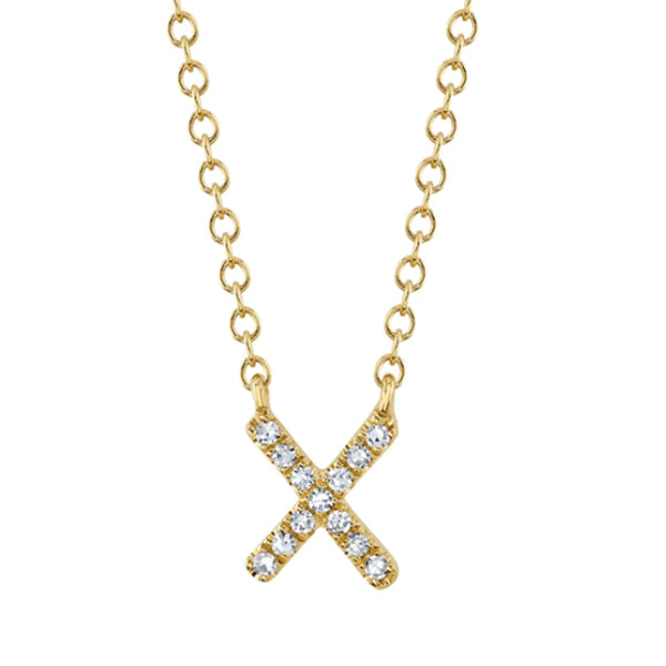 Moyer Collection 14K Gold 0.04ctw Diamond Initial Necklace- SC55007904