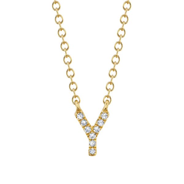 Moyer Collection 14K Gold 0.04ctw Diamond Initial Necklace- SC55007904