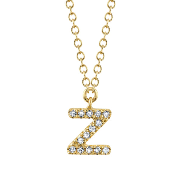 Moyer Collection 14K Gold 0.04ctw Diamond Initial Necklace- SC55007904