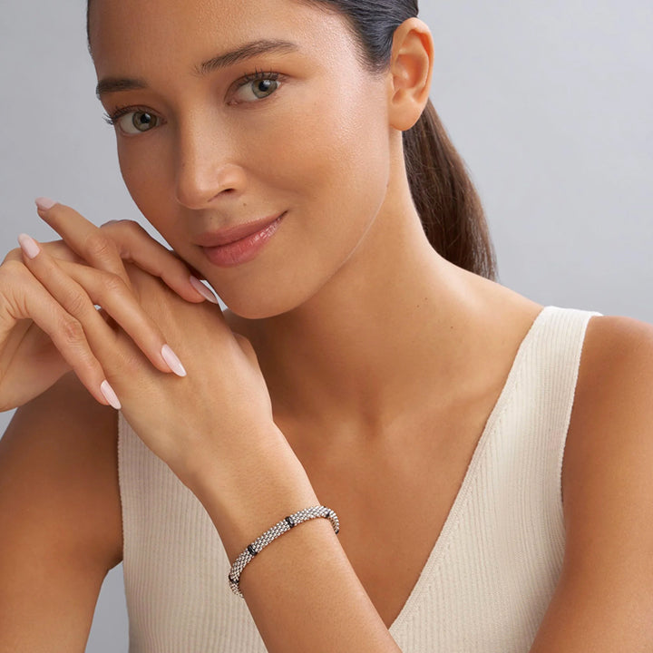 Lagos Black Caviar Ceramic Station 6mm Bracelet - 05-81467-CB7