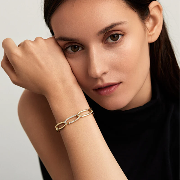 Melissa Kaye 18K Yellow Gold Lulu Link Diamond Bracelet - B2306B