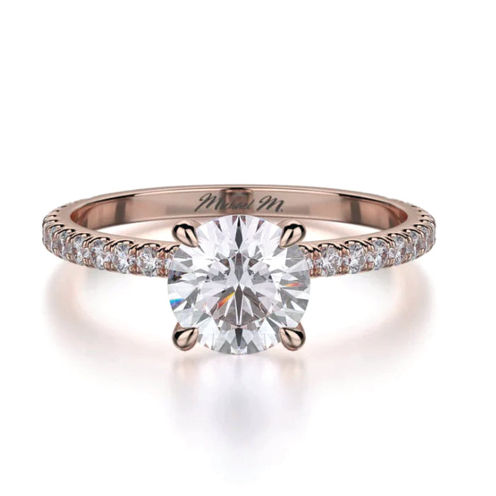 Michael M 18k Gold Classic Diamond Engagement Ring R706-1