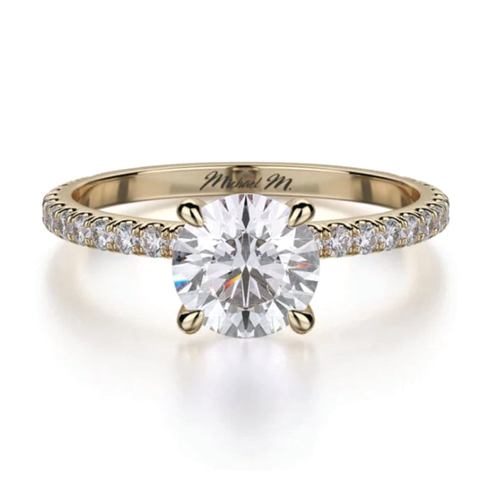 Michael M 18k Gold Classic Diamond Engagement Ring R706-1