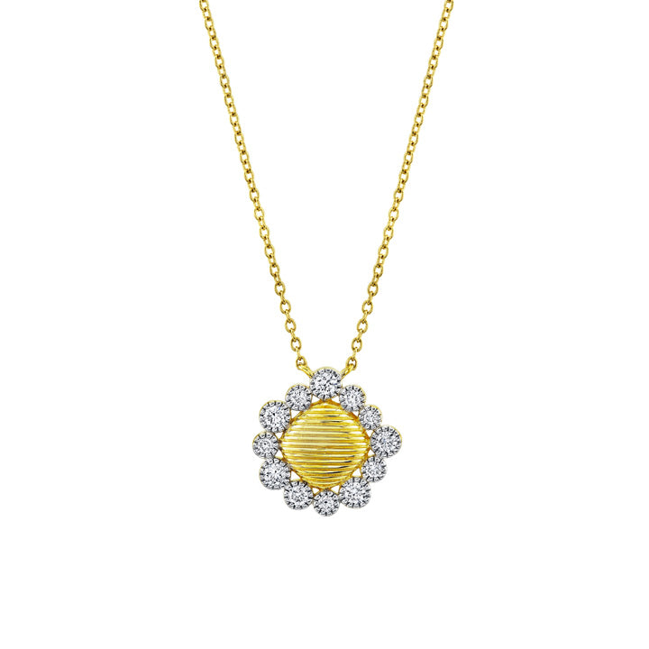 Sloane Street 18k Yellow Gold Diamond Bubble Pendant Necklace - SS-P012J-WD-Y-18-16