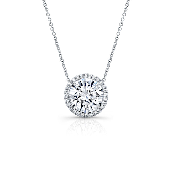 Rahaminov 18K White Gold 2.02ctw Diamond Halo Pendant - 115202
