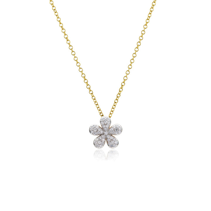 Phillips House 14K Yellow Gold Forget-Me-Not Petite Flower Necklace - N2601DY