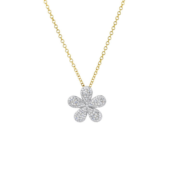 Phillips House 14K Yellow Gold Forget-Me-Not Large Flower Necklace - N2602DY