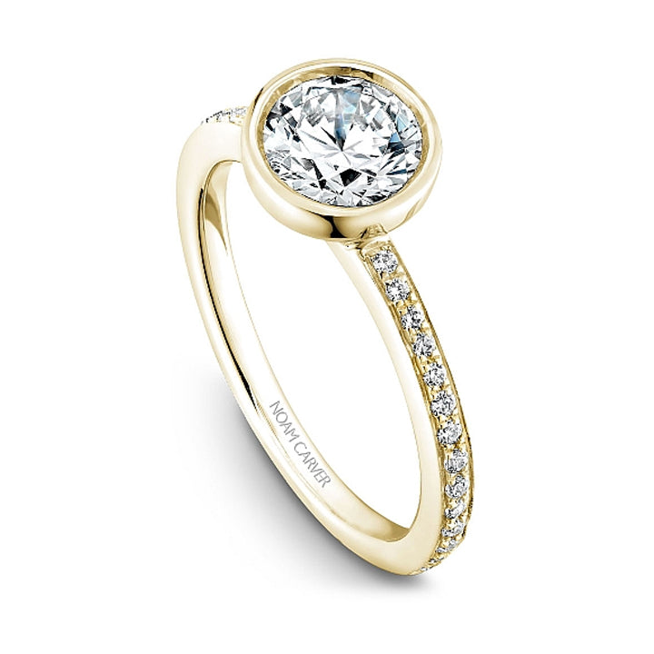 Noam Carver 14K Yellow Gold Round Bezel Set Engagement Ring- B095-02YM