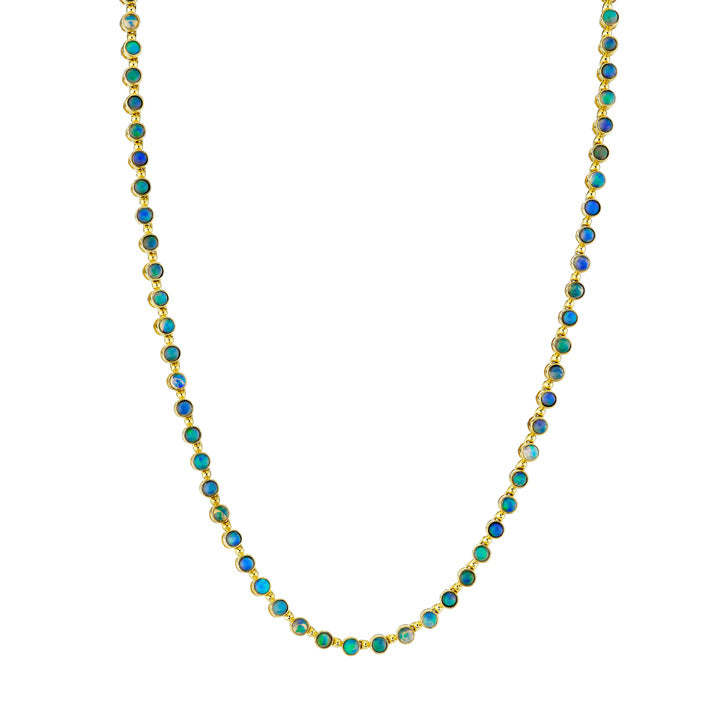 Sloane Street 18k Yellow Gold Ethiopian Opal Necklace- SS-CH003J-EO-Y-17