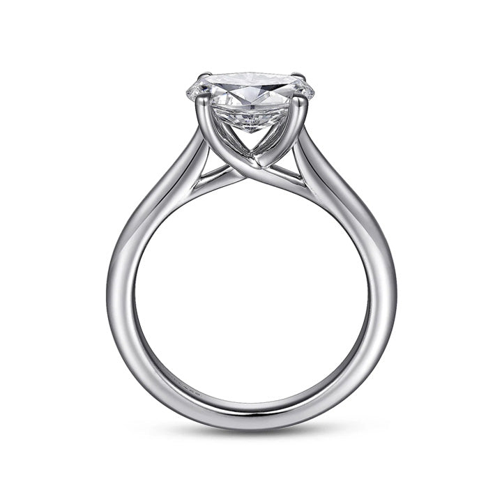 Gabriel & Co 14K White Gold East-West Oval Solitaire Engagement Ring - ER15618O6W4JJJ