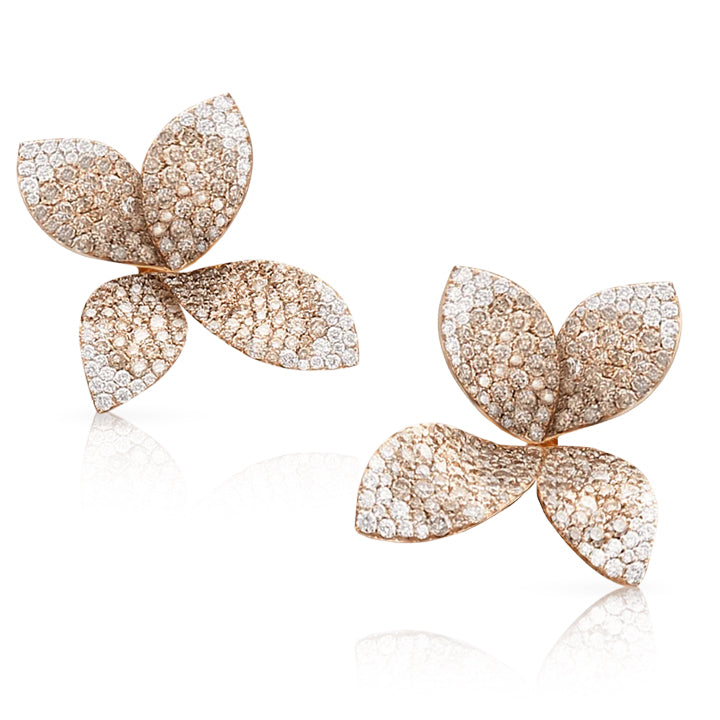 Pasquale Bruni 18K Rose Gold Diamond Medium Giardini Segreti Earrings - 15144R