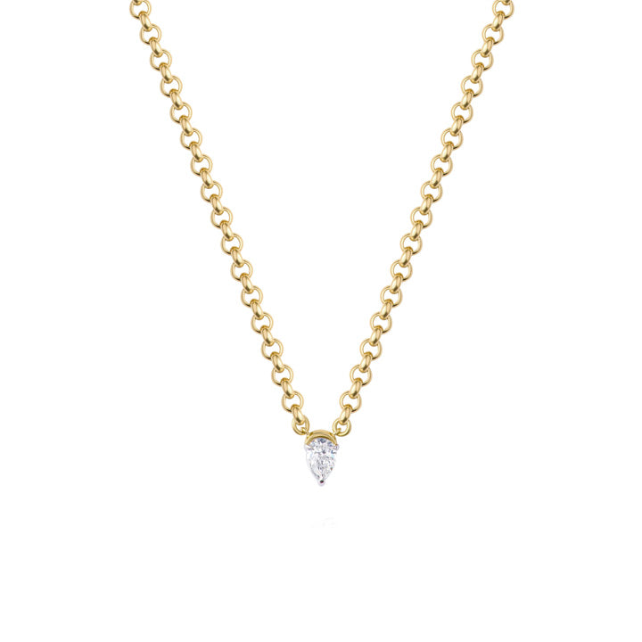 Phillips House Platinum & 14K Yellow Gold Pear Cuddle Necklace - N0017DPTY