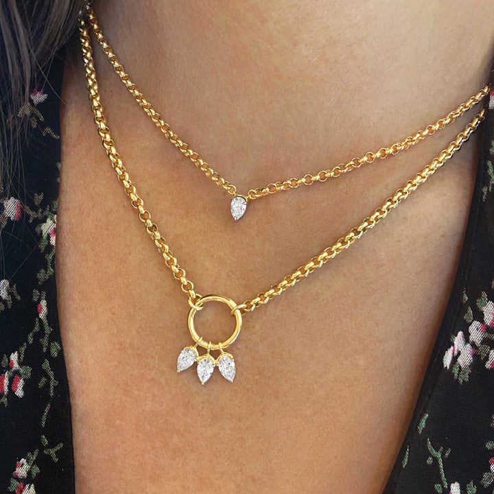 Phillips House Platinum & 14K Yellow Gold Pear Cuddle Necklace - N0017DPTY