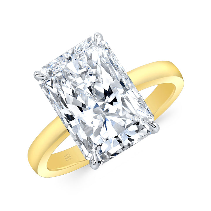 Rahaminov 18K Yellow Gold 5.00ct Radiant Cut Solitaire Engagement Ring - FL-3493