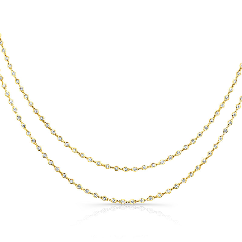 Rahaminov 18K Yellow Gold 5.02ctw Diamonds by the Yard Necklace - NK-8404