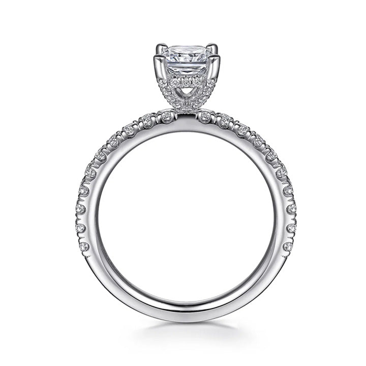 Gabriel & Co 14k White Gold Radiant Cut Diamond Engagement Ring - ER14941N4W44JJ