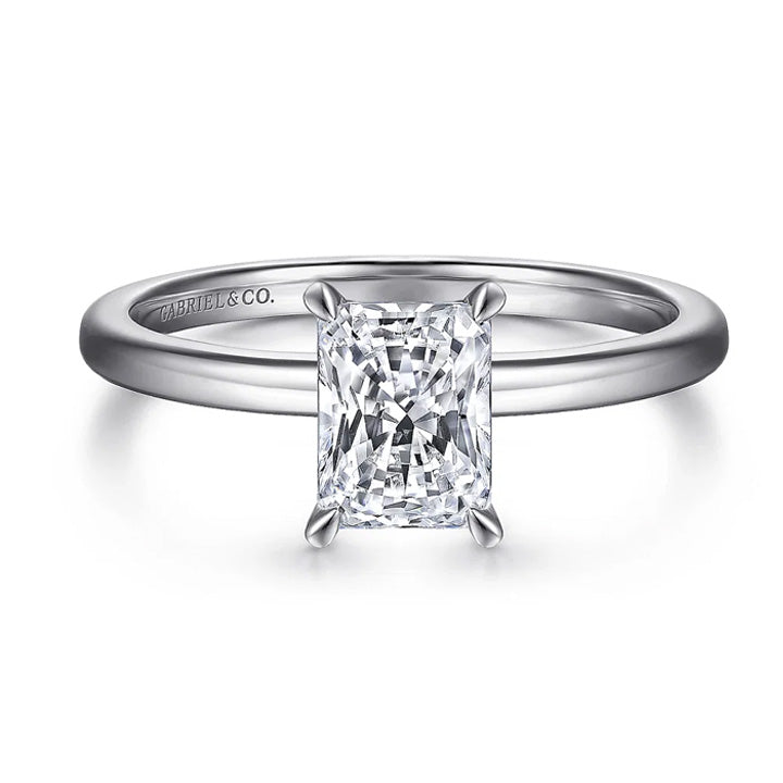 Gabriel & Co 14k White Gold Radiant Cut Diamond Solitaire Engagement Ring - ER14684N4W4JJJ