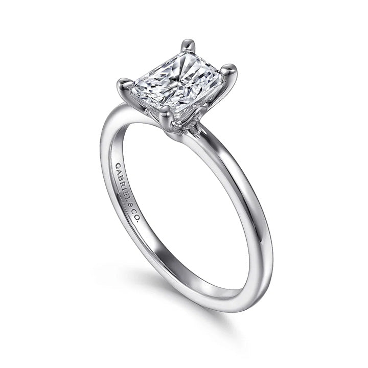 Gabriel & Co 14k White Gold Radiant Cut Diamond Solitaire Engagement Ring - ER14684N4W4JJJ