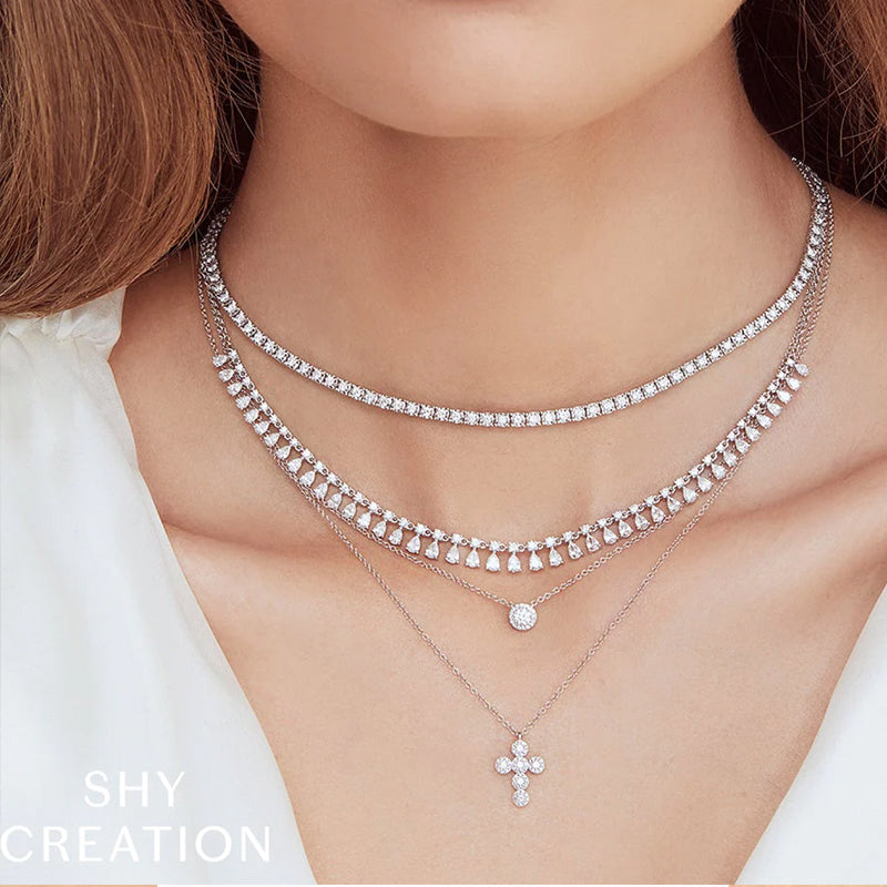 14K White Gold 0.25ctw Diamond Halo Necklace - SC55005792