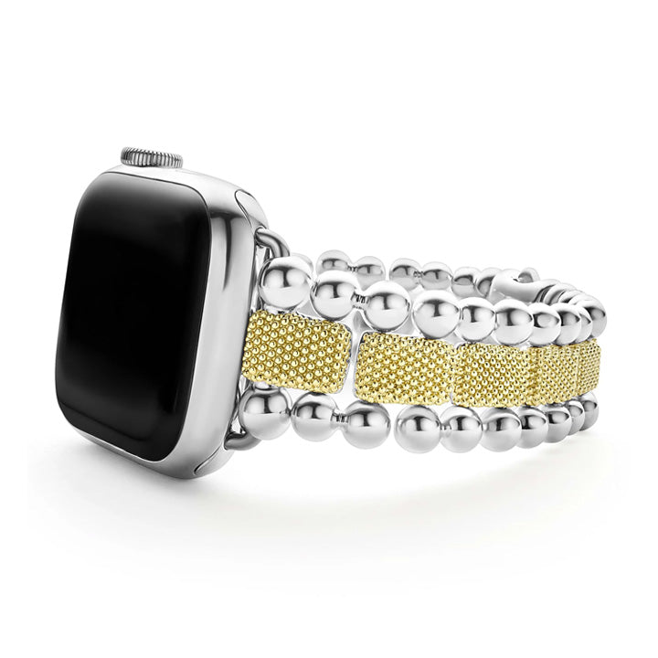 Lagos Smart Caviar 18K Gold and Sterling Silver Caviar Beaded Watch Bracelet - 12-90022-7