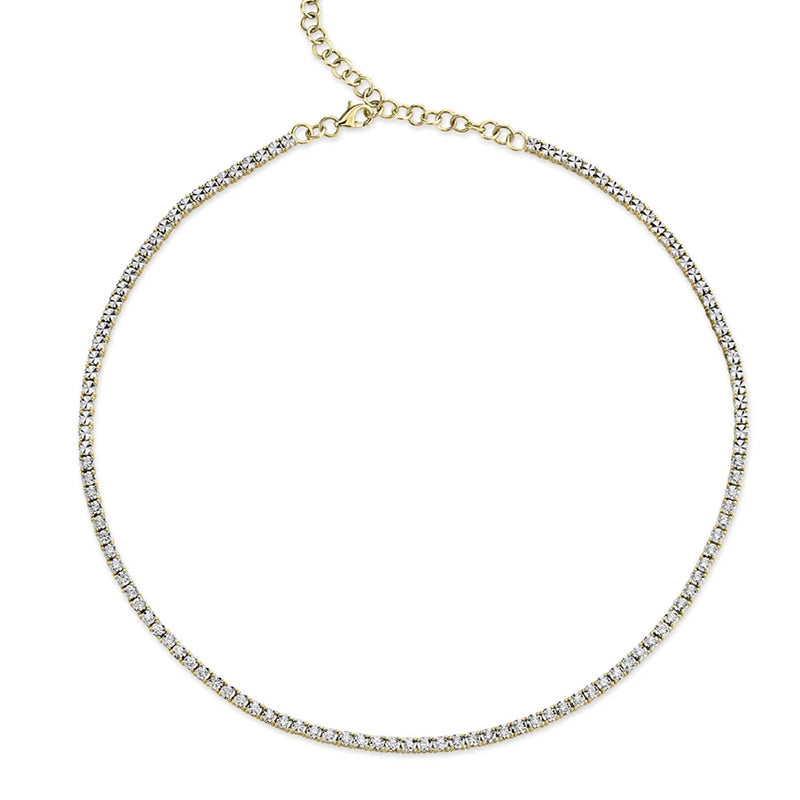 Moyer Collection 14k Yellow Gold 0.95ctw Diamond Riviera Necklace- MFJ095YG