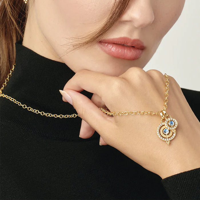 Temple St. Clair 18K Diamond Triple Orbit Pendant- P11474-3ORBIT