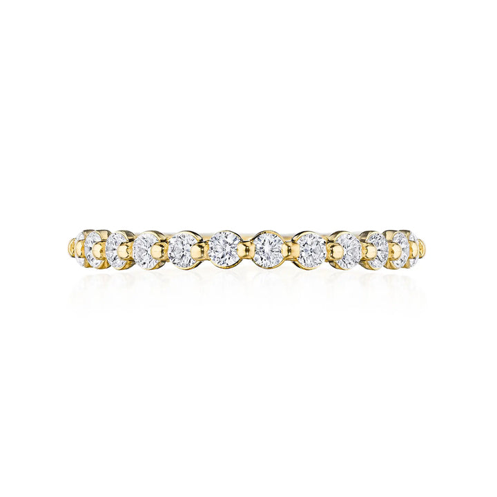 Tacori 18K Yellow Gold Sculpted Crescent Two-Prong Diamond Band - 2666B12Y