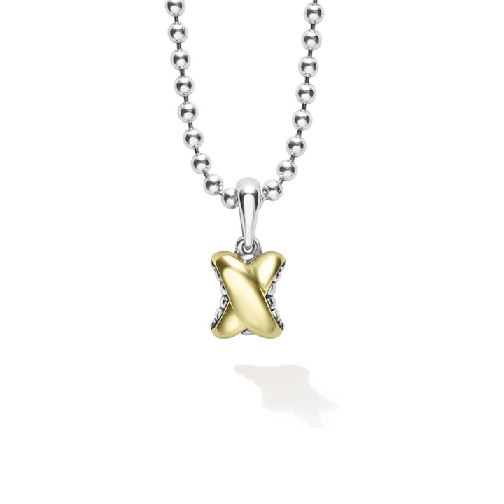 Lagos Embrace Two-Tone X Pendant Necklace - 07-81223-ML