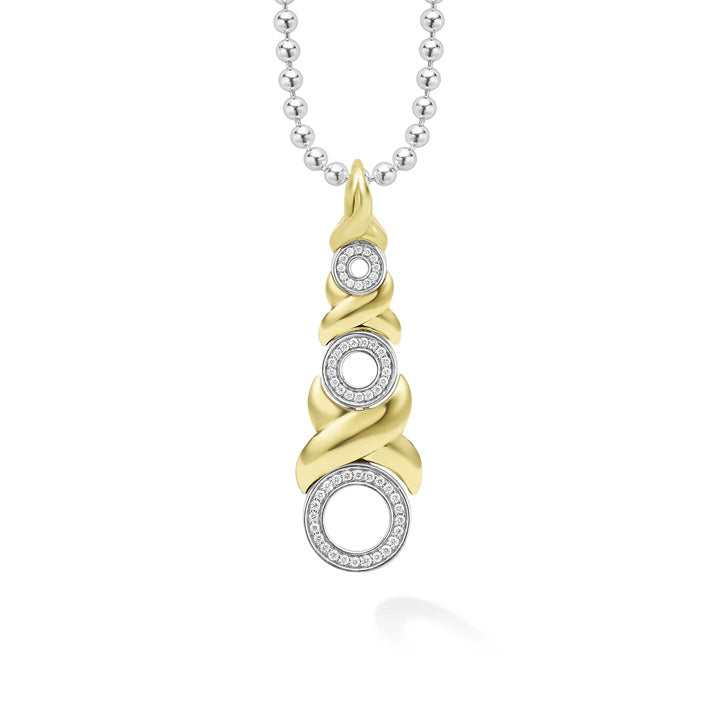 Lagos Embrace 18K Gold XO Diamond Necklace - 07-81222-DDML
