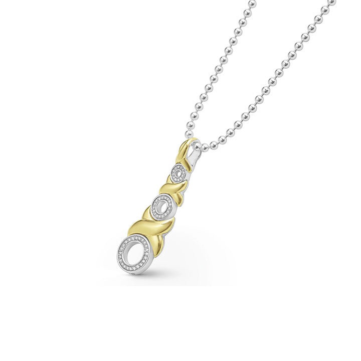 Lagos Embrace 18K Gold XO Diamond Necklace - 07-81222-DDML