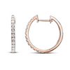 Accessorize everyday with these beautiful, dainty 14k rose gold small huggie hoop earrings. Perfect paired next to a diamond stud in a second piercing as well! 