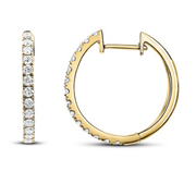 Accessorize everyday with these beautiful, dainty 14k yellow gold small huggie hoop earrings. Perfect paired next to a diamond stud in a second piercing as well! 