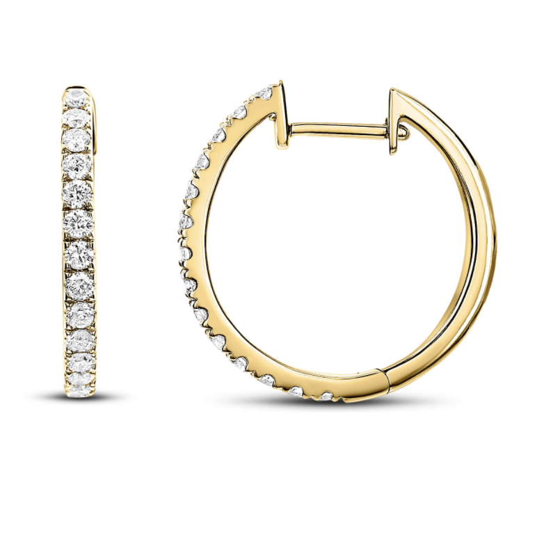 Accessorize everyday with these beautiful, dainty 14k yellow gold small huggie hoop earrings. Perfect paired next to a diamond stud in a second piercing as well! 