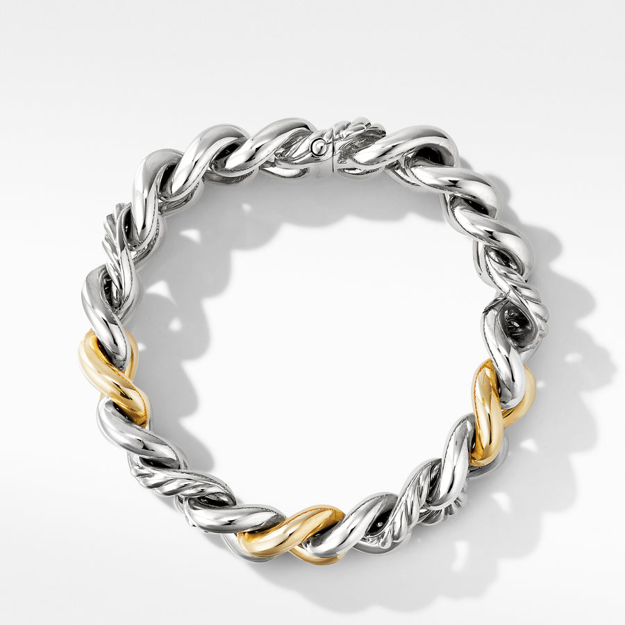 David Yurman Curb Chain Bracelet with 14K Yellow Gold - BC0463S8