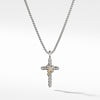 X Cross Necklace with Diamonds and Gold