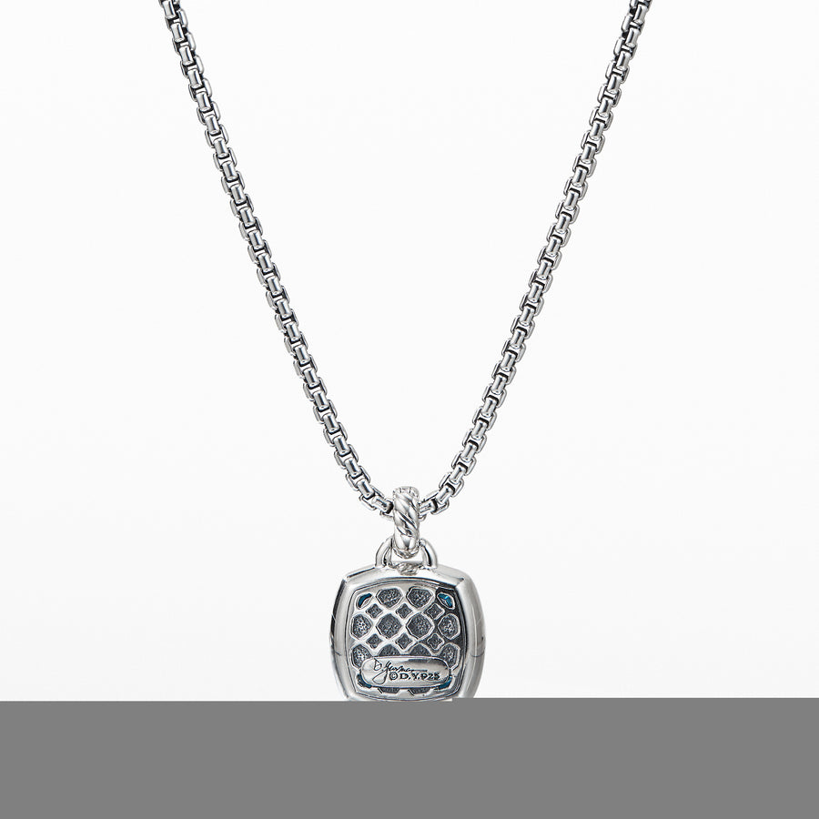 David Yurman Pendant with Blue Topaz and Diamonds - D12454DSSABTDI