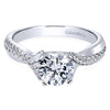 14K White Gold 0.19ct Diamond Engagement Ring *Center Stone Not Included*
