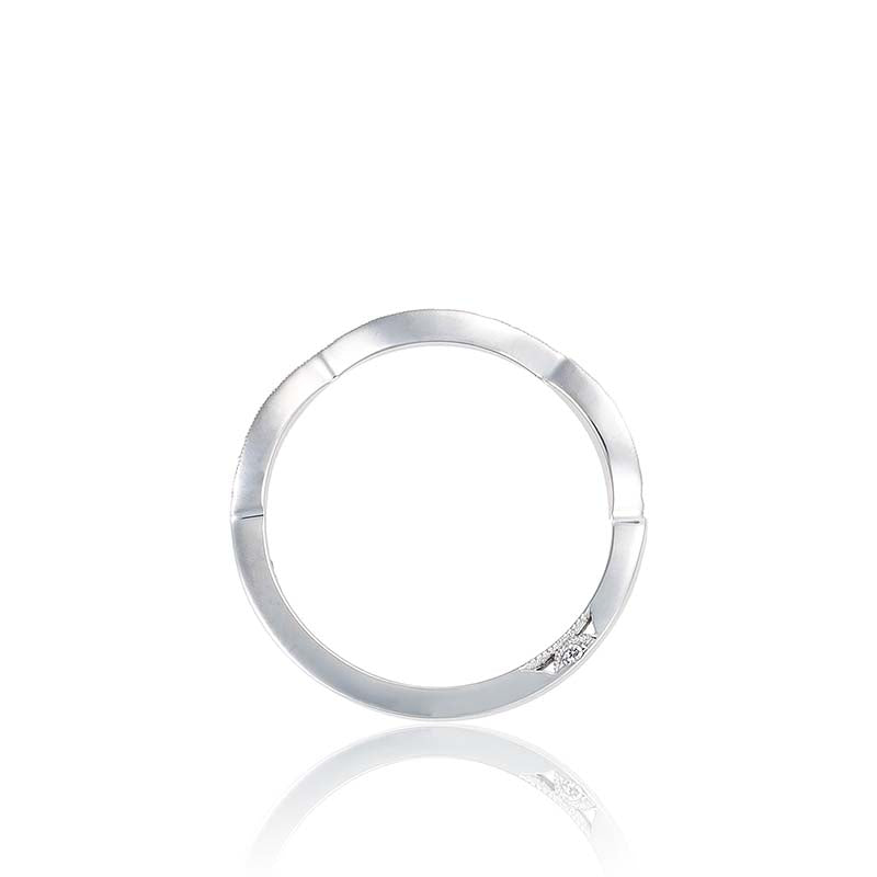 Tacori Platinum Ribbon Curved Wedding Band - 2648LGB