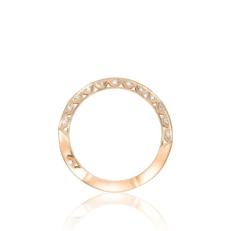 Tacori 18k Rose Gold Crescent Diamond Wedding Band - 2645B12PK