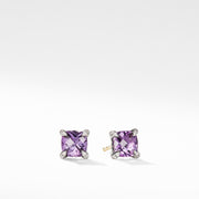 Chatelaine? Stud Earrings with Amethyst and Diamonds