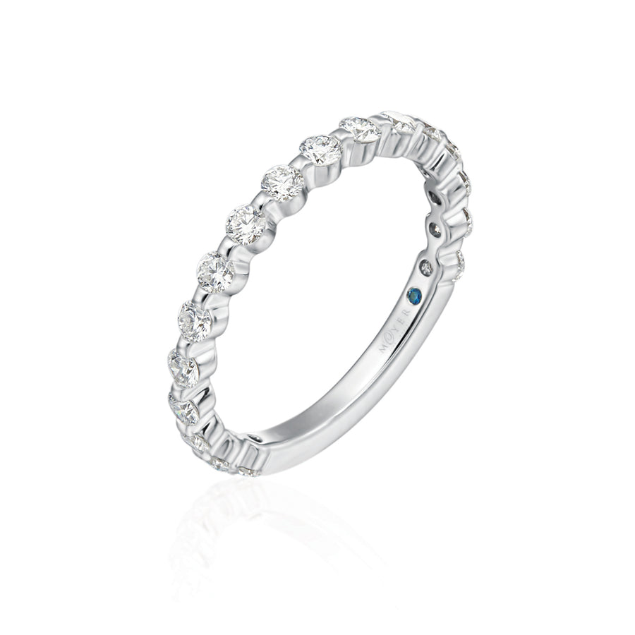 Moyer Collection 14k Gold 0.73ctw Round Brilliant Cut Diamond Bar Set Band- 074211