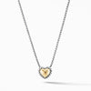 Cable Cookie Classic Heart Necklace with 18K Yellow Gold