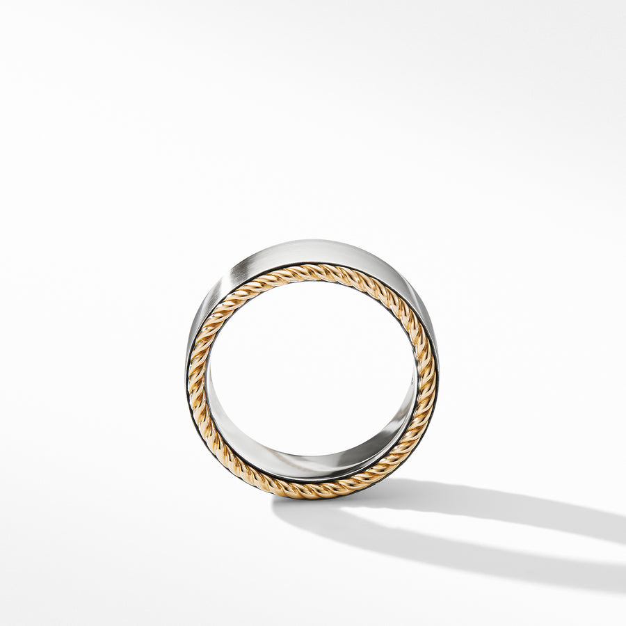 David Yurman Streamline Cable Band in Sterling Silver & 18K Gold - R25314MS8