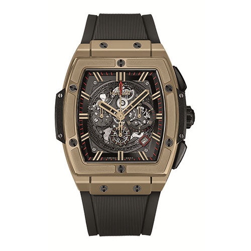 An exquisite watch will always convey sophistication and style- and this timepiece from Hublot brings you just that. This Gents watch can surely be an awe-striking piece once you lay eyes upon it. With a Polished bezel, this beauty represents thorough craftsmanship. The Gold plating case that encloses this  pieces  mechanism is also evidence of the quality that comes from this stylish item. The contrasting Black dial color adds a bold sense of luxury. Also important to note is the Scratch resist