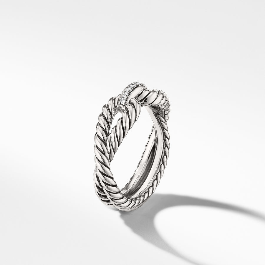 David Yurman Cable Loop Ring with Pave Diamonds - R14038DSSADI