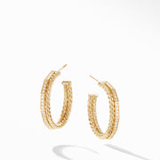 Pav? diamonds, 0.26 total carat weight,  ��� Earrings, 25mm